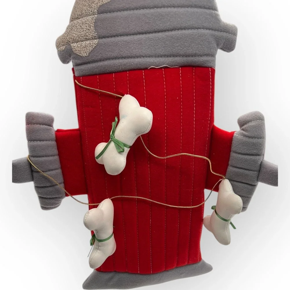 Christmas Stocking Vtg Dog Fire Hydrant‎ Carousel by Guy Bones Puppy Gift